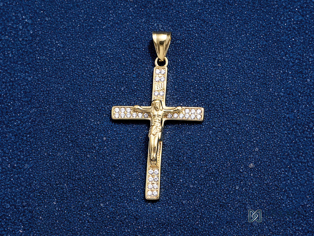 Dije Cruz Cristo Piedras